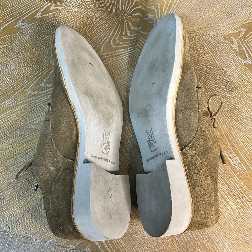 JOHN VARVATOS Men's Brown Derby Shoes 10.5